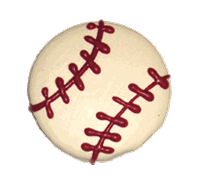 Baseball Cookies (each) - Wholesale (3 1/4")