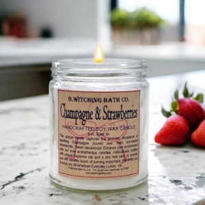 Champagne & Strawberry Handcrafted Soy Wax Candle