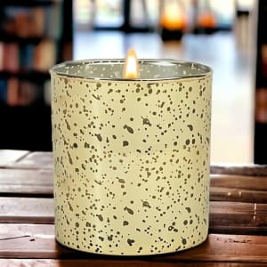 Bourbon and Vanilla mercury glass Soy Wax Candle