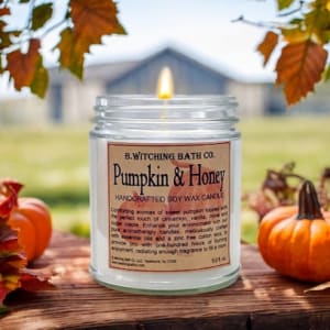 Pumpkin spice and Honey Handcrafted Soy Wax Candle