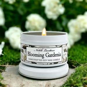 Blooming Gardenia White Tin Candle