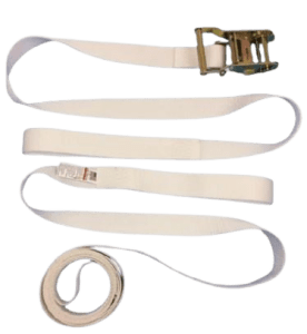 1.5 inch by 15 feet white tent ratchet straps
