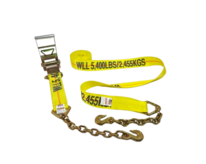 A-3X30RCE - 3â€ x 30â€™ Ratchet Assembly with Chain Ends & Grab Hooks - High Load Capacity of 5,400 lbs