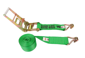 High-Capacity Ratchet Tie Down Strap A-4X40RWHK with Wire Hooks, 4 inches by 40 feet, 5400 lbs Load Capacity