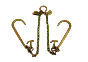 AS-KTC104A Heavy-Duty 24-inch V Chain with 15-inch J Hooks and T-J Hooks, capable of supporting a high load capacity of 4,700 lbs for superior towing and hauling