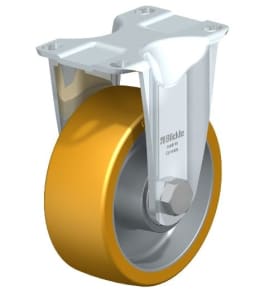 Blickle 4-inch x 1-9/16-inch rigid caster with 400 lb load capacity and plain bore