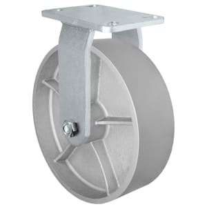 12" x 3" Kingpinless Rigid Caster - Gray Iron - 2,500 Lbs Capacity