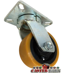 10" x 3" Kingpinless Swivel Caster - Poly Wheel - 6,000 Lbs Capacity
