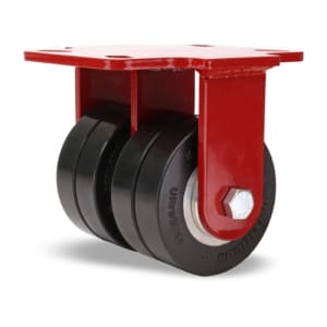 Hamilton 2000 lbs Dual-Wheel Rigid Caster with UltraGlide XC Polyurethane on Aluminum Core