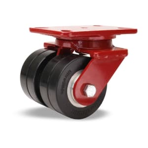 Hamilton 2000 lbs Dual-Wheel Swivel Caster with UltraGlide XC Polyurethane on Aluminum Core