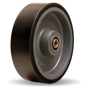 Hamilton Duralast XC70 10-inch by 3-inch Polyurethane-Coated Cast Iron Wheel, model W-1030-DB70-3/4, with Precision Ball Bearing for Heavy-Duty Industrial Use.