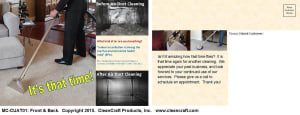 MC-CUAT01: Reminder Postcard -Carpet-Uph-Duct-Tile