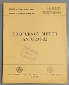 Army Technical Manual(Frequency Meter)