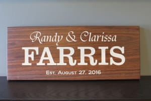 Wedding Name Sign