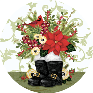 Santa Boots Accent Magnet