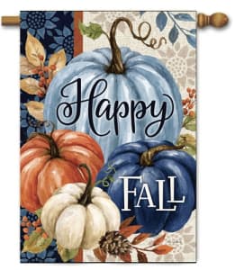 Pumpkin Blues Decorative House Flag