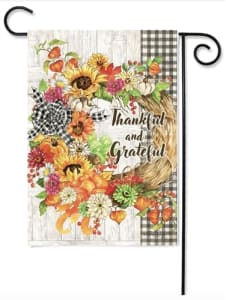 Thankful Wreath Decorative Garden Flag