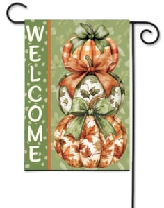 Orange and Green Stack Decorative Garden Flag