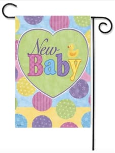 New Baby Garden Flag