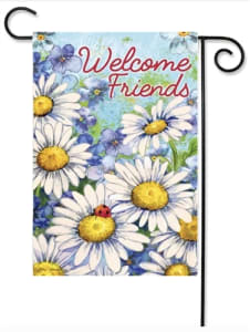 Daisy Welcome Decorative Garden Flag
