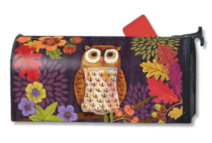 Floral Owl MailWraps Mailbox Cover