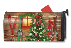 Christmas at the Cabin MailWraps Mailbox Cover
