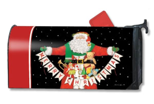Santa Greetings MailWraps Mailbox Cover