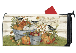 Fall Buckets MailWraps Mailbox Cover