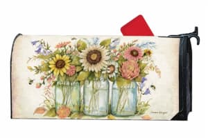 Bee Spring Bouquet MailWraps Mailbox Cover