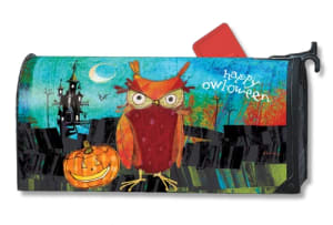 Happy Owloween MailWraps Magnetic Mailbox Cover
