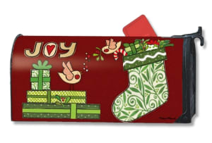 Joy Stocking MailWraps Magnetic Mailbox Cover