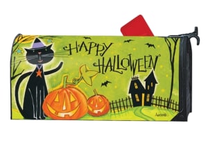 Black Cat Magic MailWraps Mailbox Cover