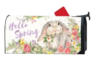 Hello Bunny MailWraps Mailbox Cover