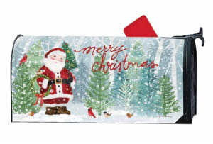 Santa's Forest MailWraps Mailbox Cover