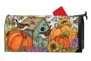 Autumn Birdhouse MailWraps Mailbox Cover
