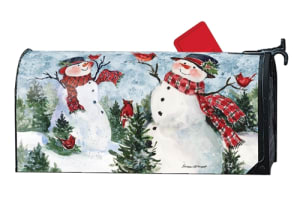 Snowman Friends MailWraps Mailbox Cover
