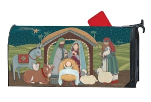 Away in a Manger MailWraps Mailbox Cover