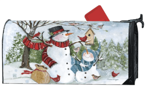 Snowmen Birds MailWraps Mailbox Cover