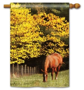Out to Pasture BreezeArt Decorative Standard House Flag