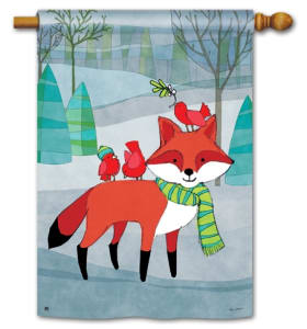 Woodland Friends BreezeArt Standard House Flag