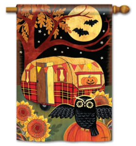 Halloween Camper BreezeArt Standard House Flag