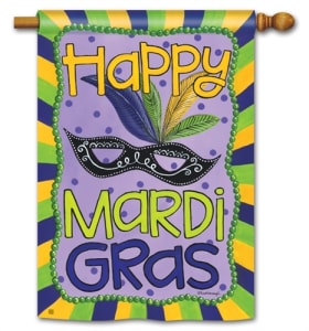 Mardi Gras BreezeArt Standard House Flag