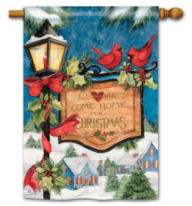 Hometown Christmas BreezeArt Standard House Flag