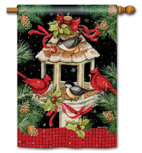 Christmas Dinner BreezeArt Standard House Flag