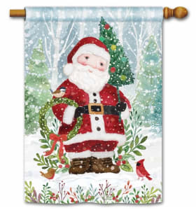 Santa's Forest BreezeArt Standard House Flag