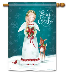 Christmas Angel BreezeArt Standard House Flag