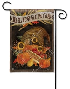 Cornucopia Blessings BreezeArt Garden Flag