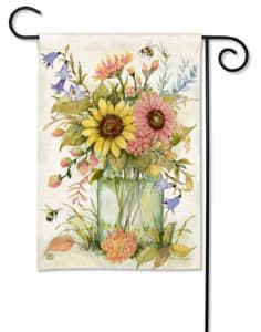 Bee Spring Bouquet BreezeArt Garden Flag