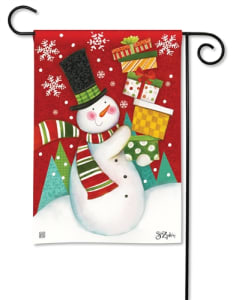 Happy Snowman BreezeArt Garden Flag