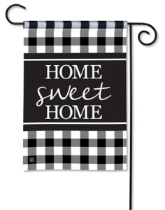 Black and White Check BreezeArt Garden Flag